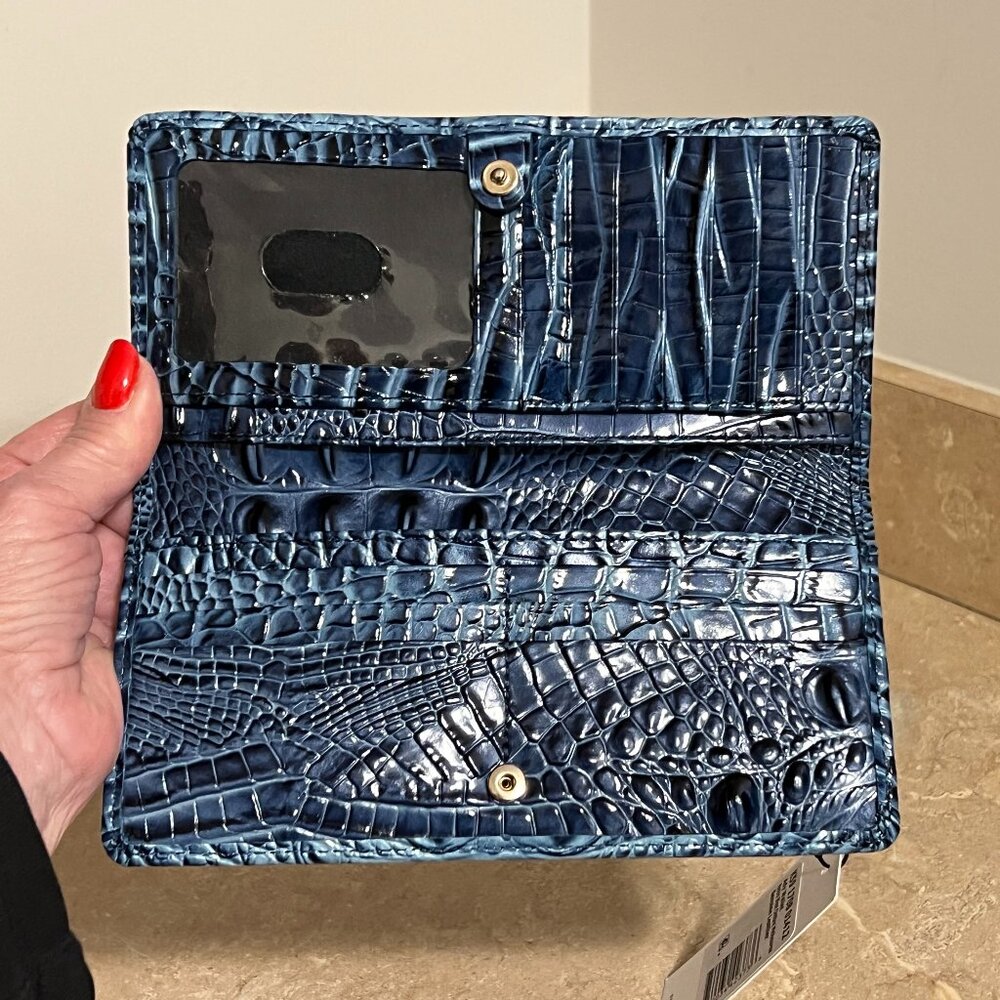 BRAHMIN Ady Wallet Retro Blue Melbourne - Picture 4 of 5